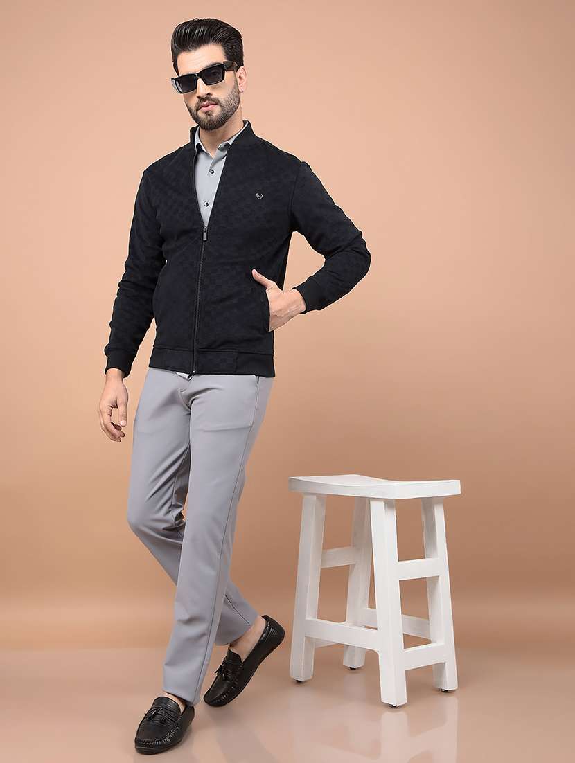 men solid flat front casual trouser - 21716547 -  Standard Image - 4