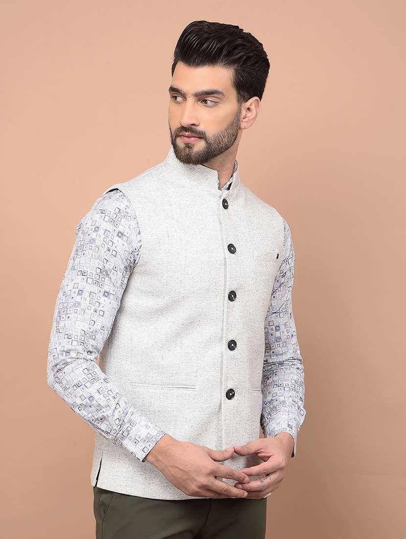 men self design self design waist coat - 21716555 -  Standard Image - 1