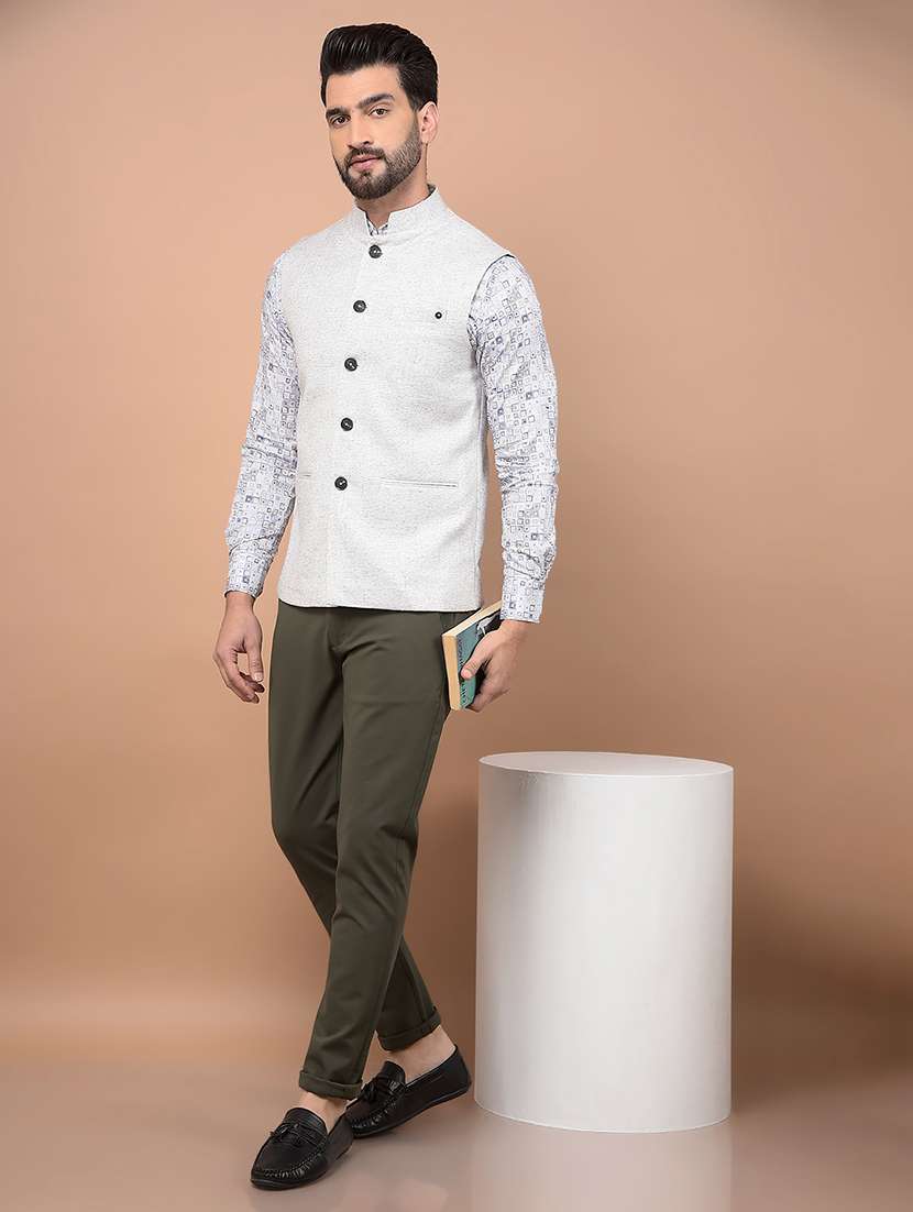 men self design self design waist coat - 21716555 -  Standard Image - 4