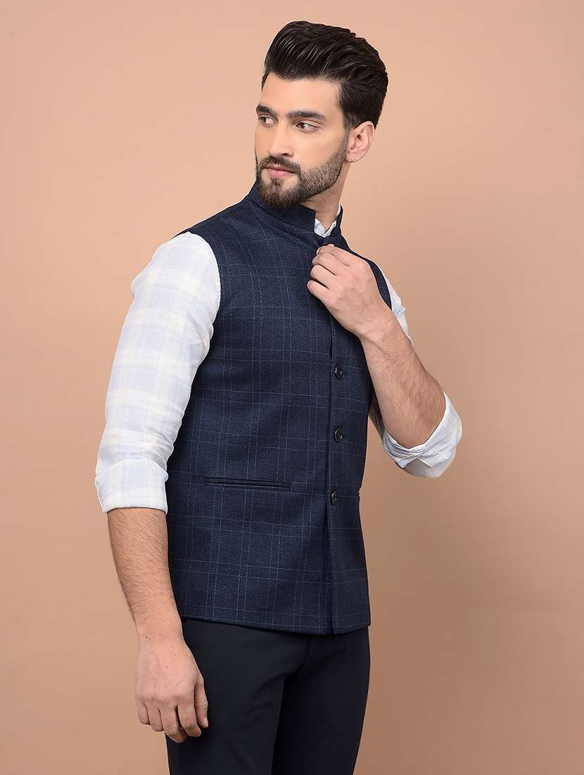 men checkered waist coat - 21716557 -  Standard Image - 1