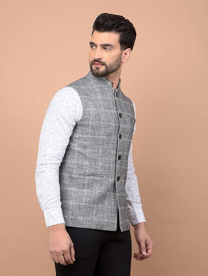 men checkered waist coat - 21716558 -  Standard Image - 1