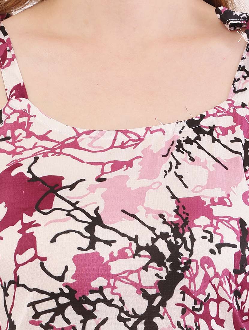 women printed sleeveless nightwear shorts set - 21716580 -  Standard Image - 6