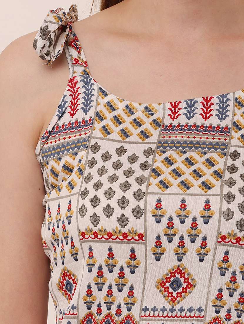 women printed sleeveless nightwear shorts set - 21716582 -  Standard Image - 4