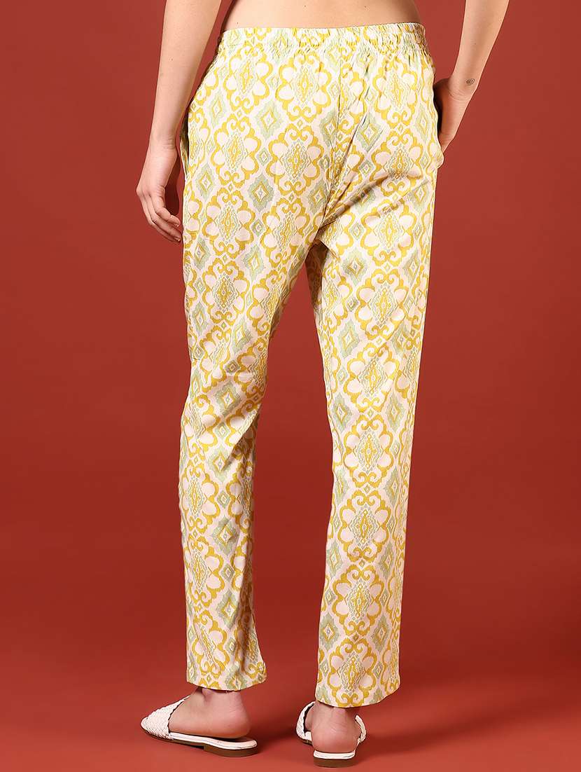 women printed low rise loungewear pajamas - 21716659 - Standard Image - 4