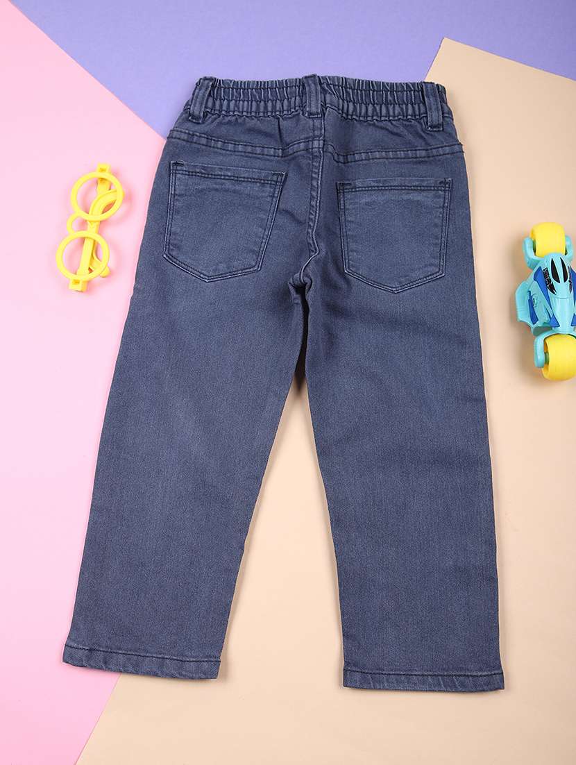 boys solid mid rise jeans - 21716667 -  Standard Image - 1