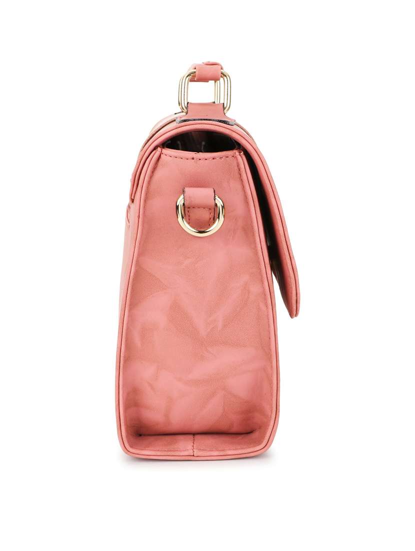 women pink structured sling bag - 21717088 - Standard Image - 4