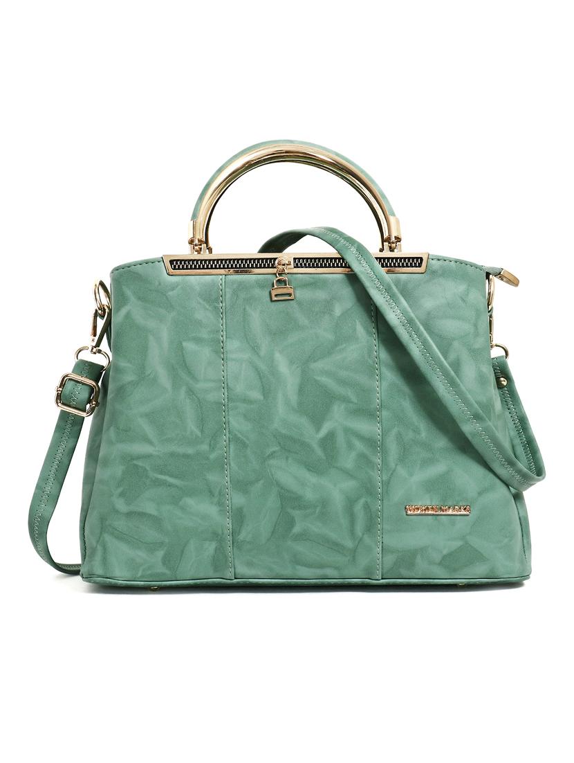 women textured stylish handbag with detachable strap - 21717106 -  Standard Image - 1