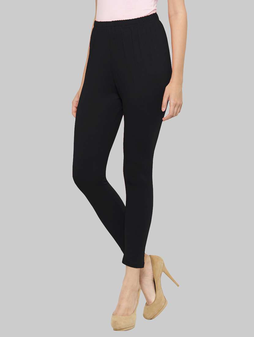 women solid ankle lenght legging - 21717287 -  Standard Image - 1