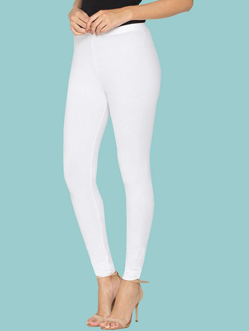 women solid ankle lenght legging - 21717293 -  Standard Image - 1