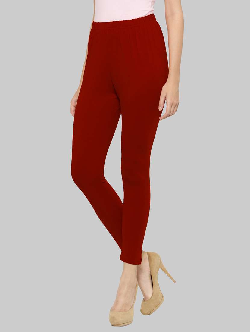 women solid ankle lenght legging - 21717294 -  Standard Image - 1
