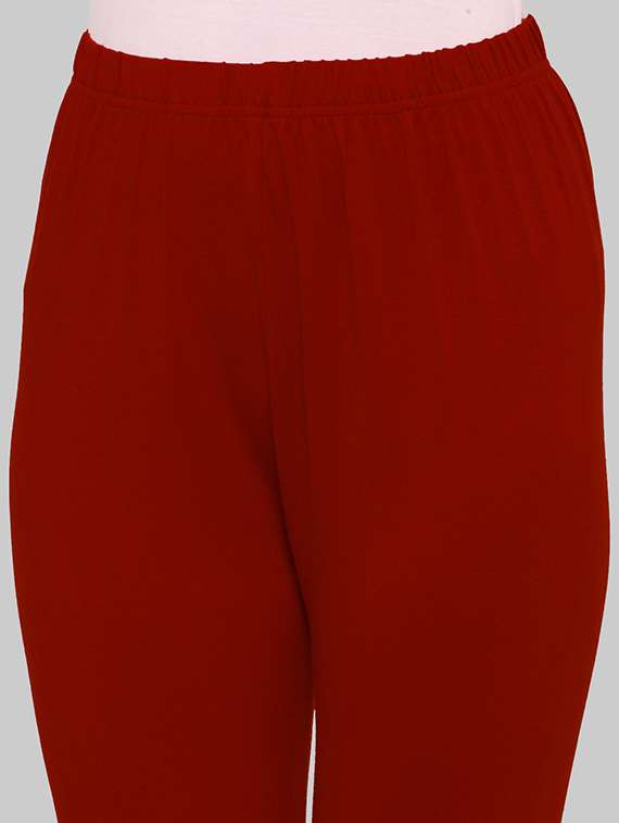 women solid ankle lenght legging - 21717294 -  Standard Image - 4