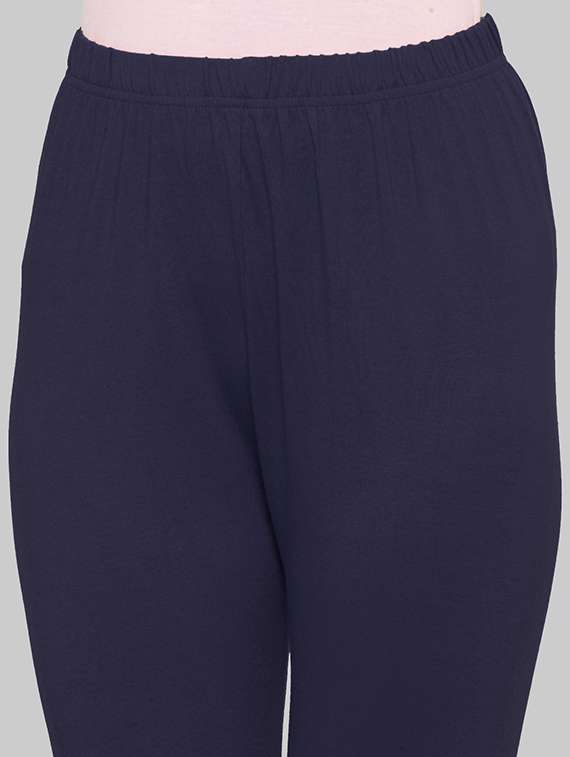 women solid ankle lenght legging - 21717298 -  Standard Image - 4