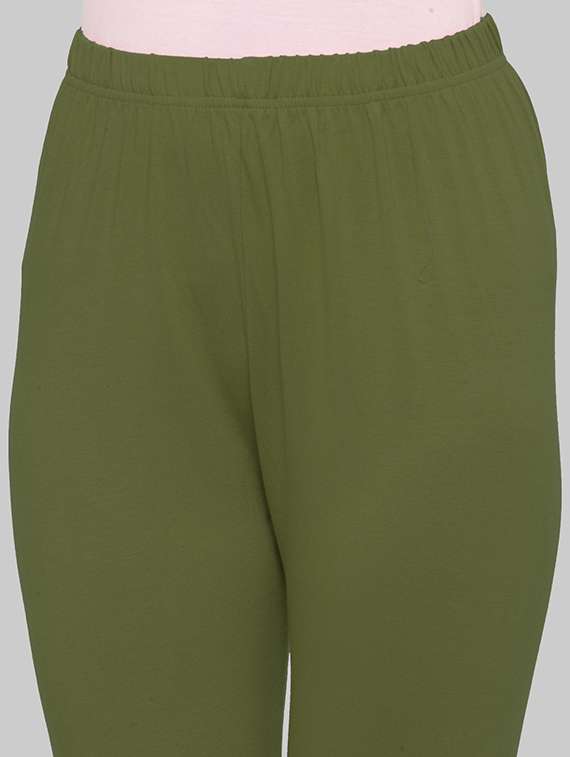 women solid ankle lenght legging - 21717299 -  Standard Image - 4