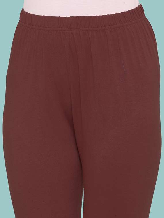 women solid ankle lenght legging - 21717300 -  Standard Image - 4