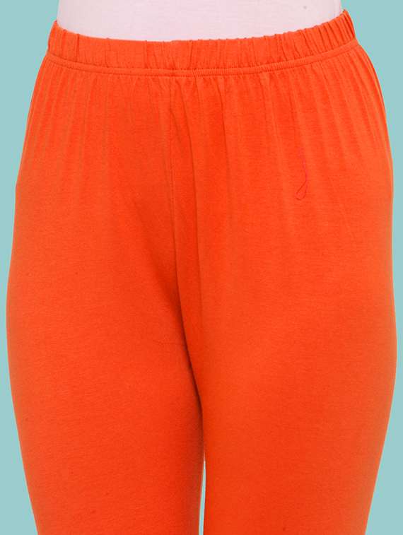 women solid ankle lenght legging - 21717301 -  Standard Image - 4