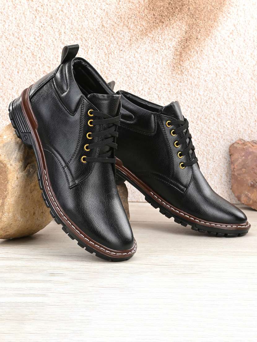 men black lace up boots