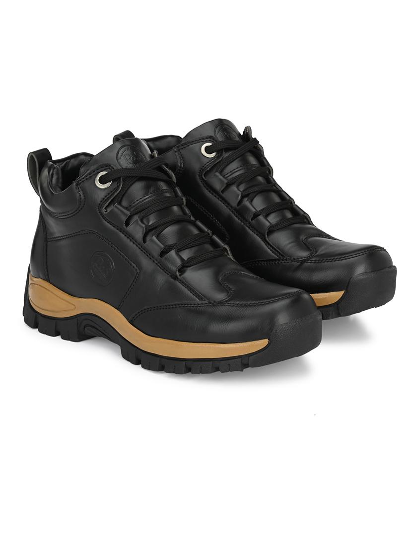 men black lace up boots