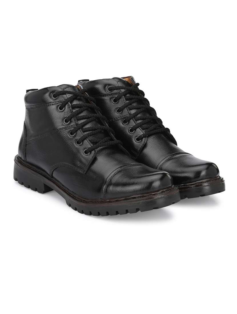men black lace up boots - 21717361 -  Zoom Image - 0