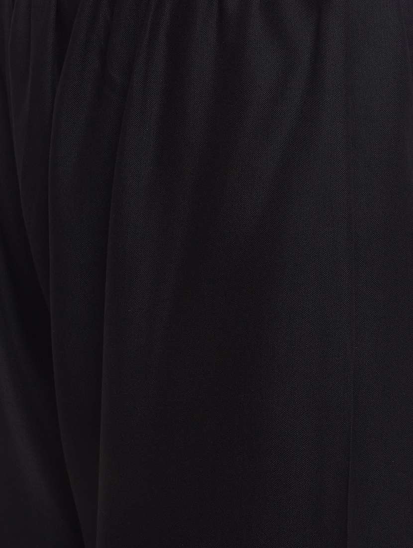 women solid mid rise palazzo - 21717434 -  Standard Image - 4