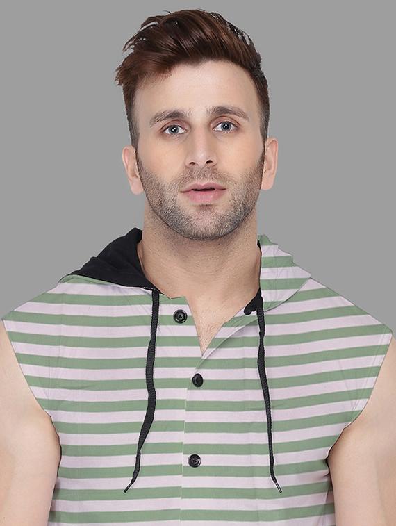 men sleeveless striped t-shirt - 21717452 - Standard Image - 4