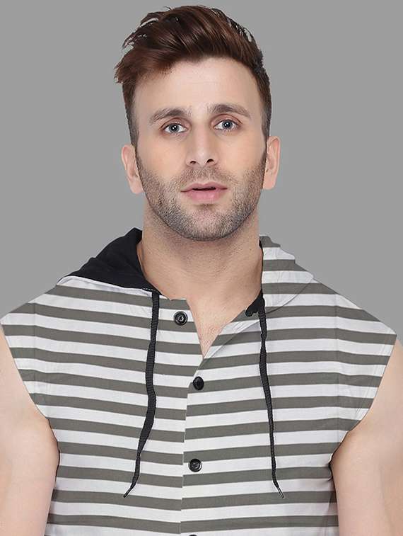 men sleeveless striped t-shirt - 21717453 -  Standard Image - 4