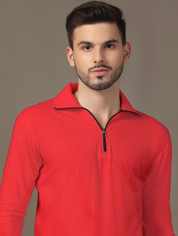 men long sleeves plain polo t-shirt - 21717462 - Standard Image - 4