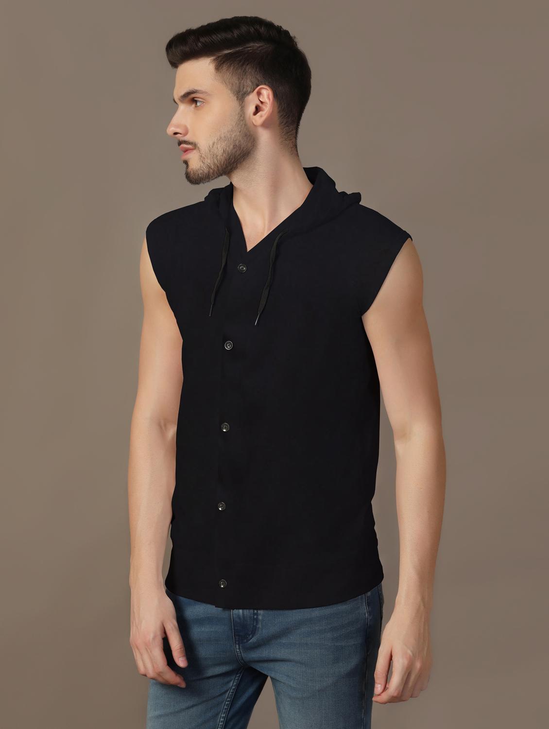 men sleeveless plain t-shirt - 21717475 - Standard Image - 1