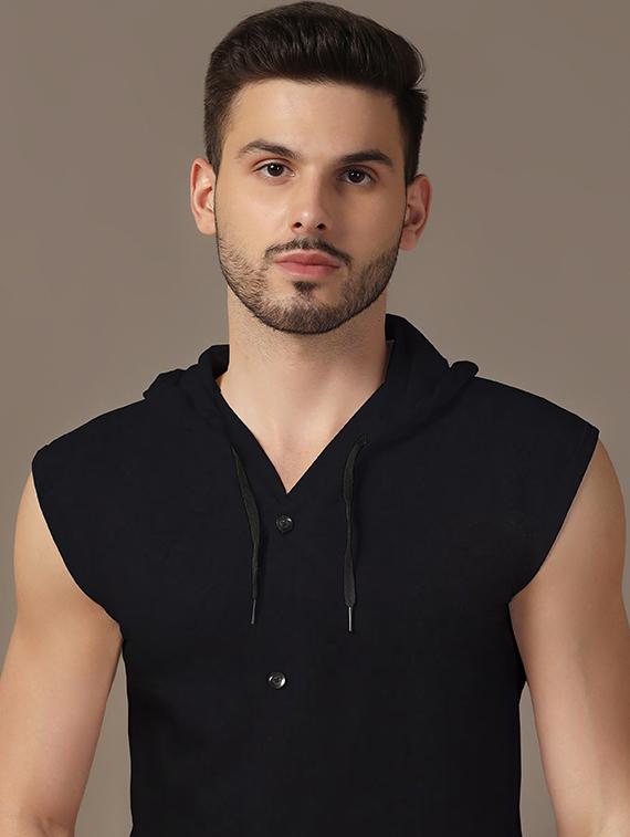 men sleeveless plain t-shirt - 21717475 - Standard Image - 4