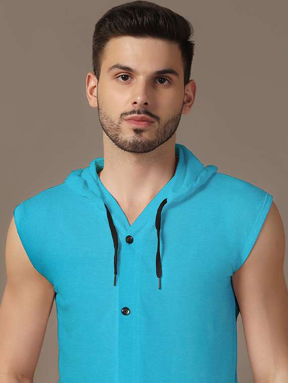 men sleeveless plain t-shirt - 21717480 -  Standard Image - 4