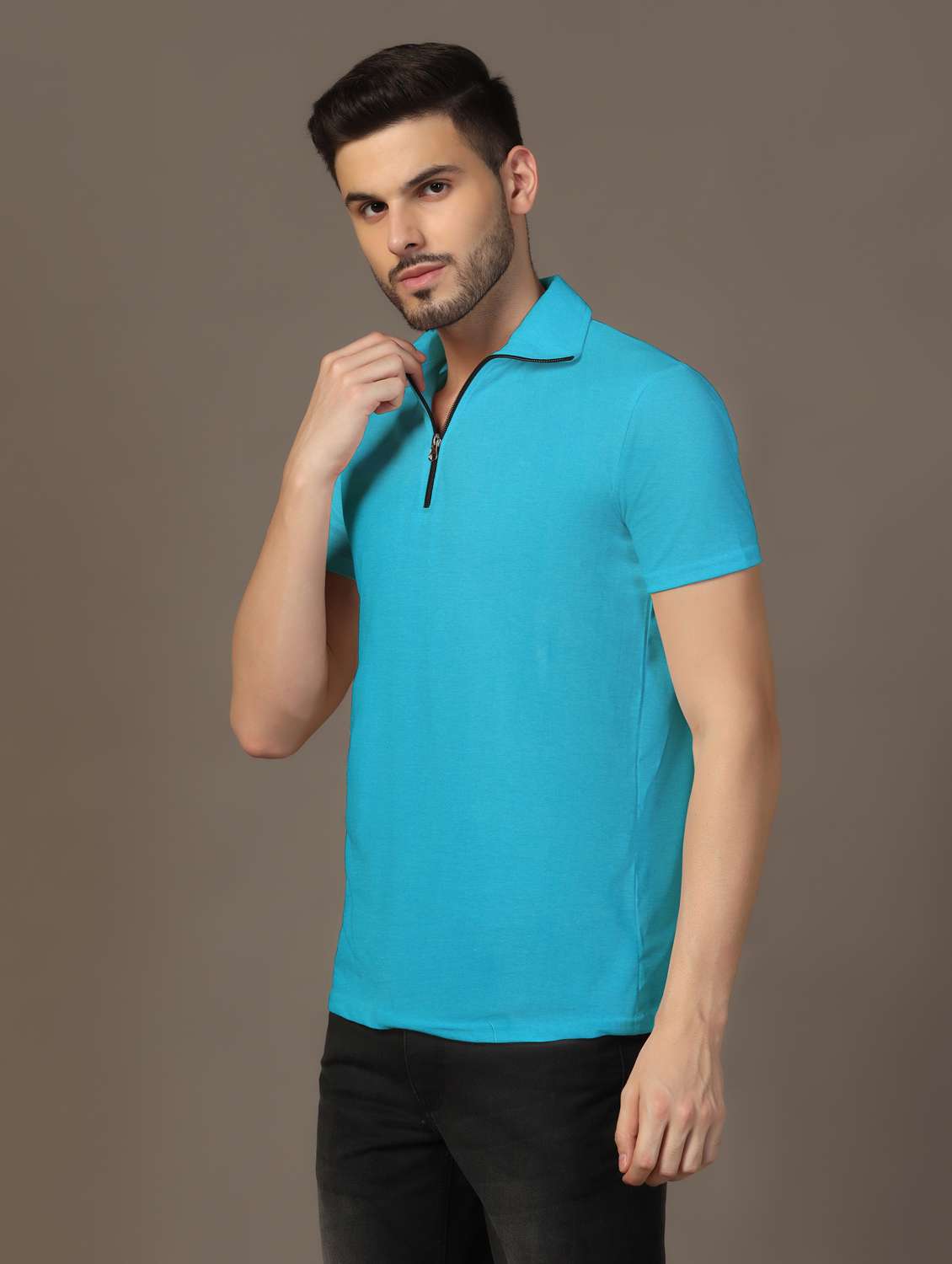 men short sleeves plain polo t-shirt - 21717520 -  Standard Image - 1