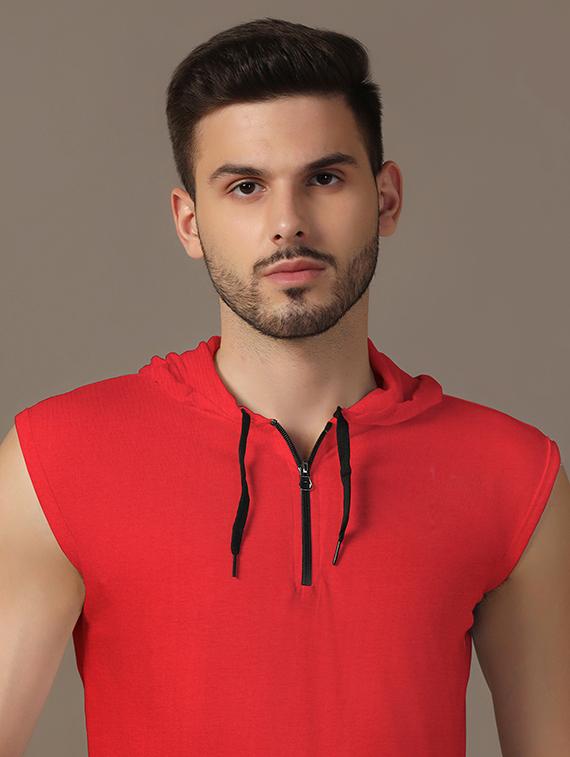 men hooded plain t-shirt - 21717571 - Standard Image - 4
