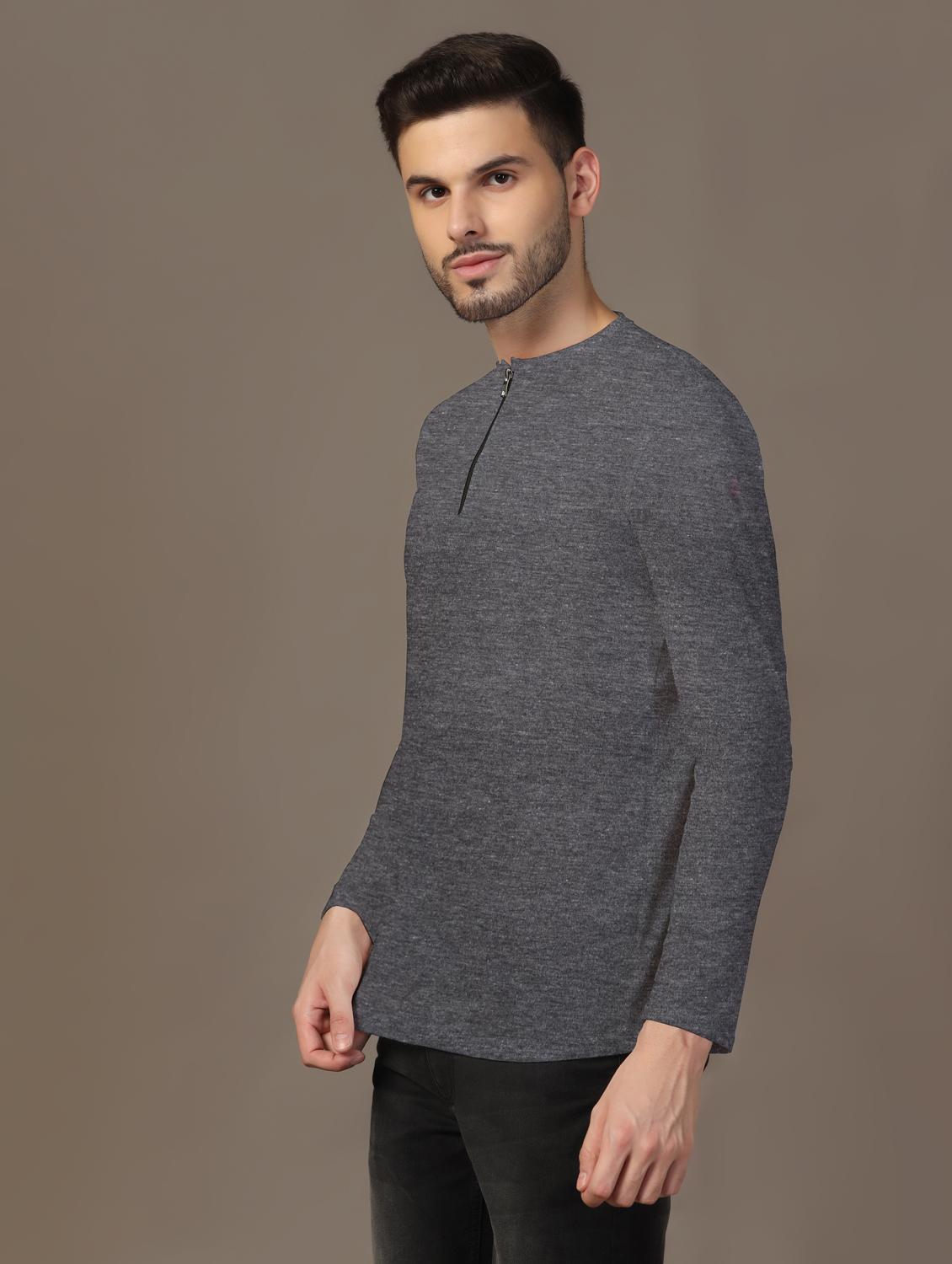 men long sleeves plain t-shirt - 21717586 - Standard Image - 1