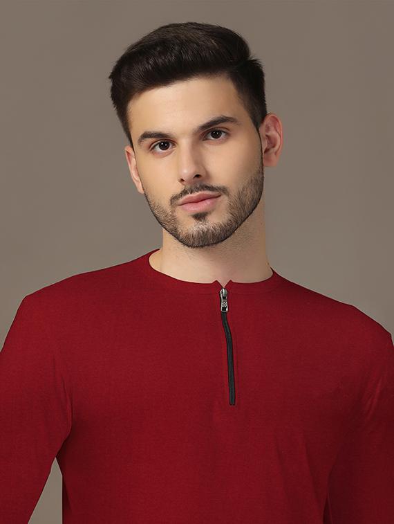 men long sleeves plain t-shirt - 21717587 - Standard Image - 4