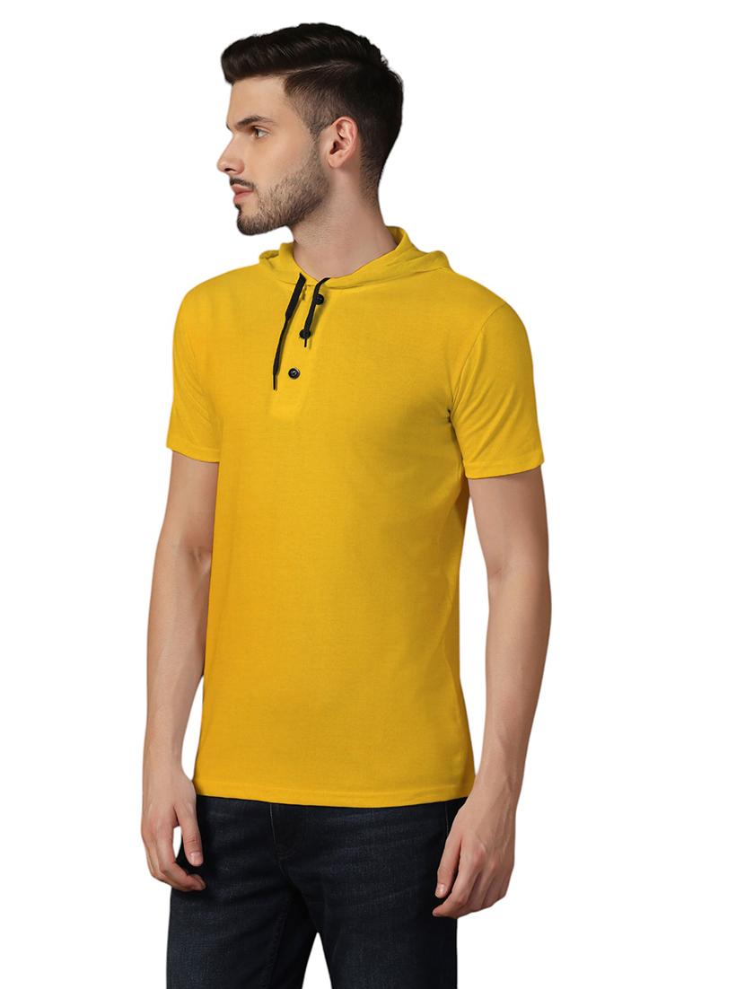 men hooded plain t-shirt - 21717624 - Standard Image - 1