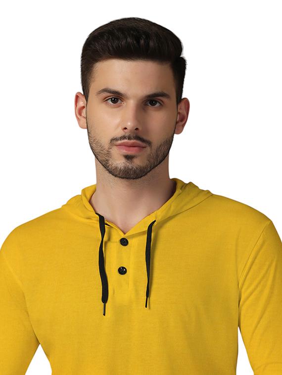 men hooded plain t-shirt - 21717634 - Standard Image - 4