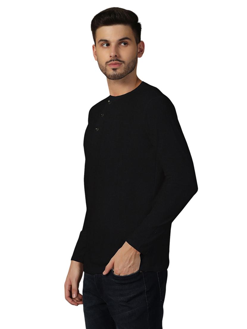 men long sleeves plain t-shirt - 21717645 - Standard Image - 1