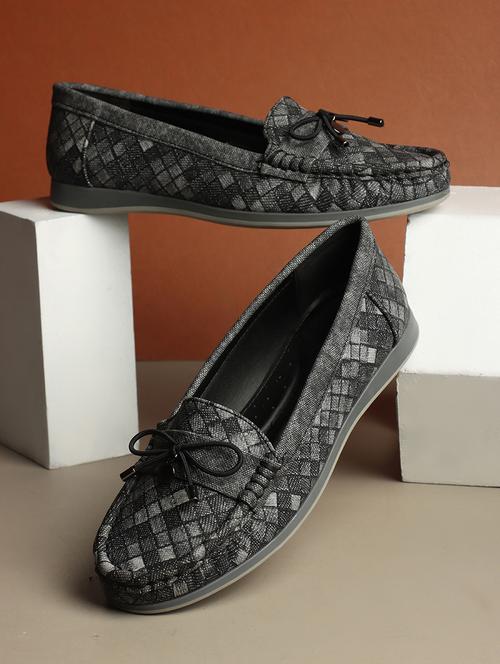 women black slip on loafers - 21717698 - Standard Image - 0