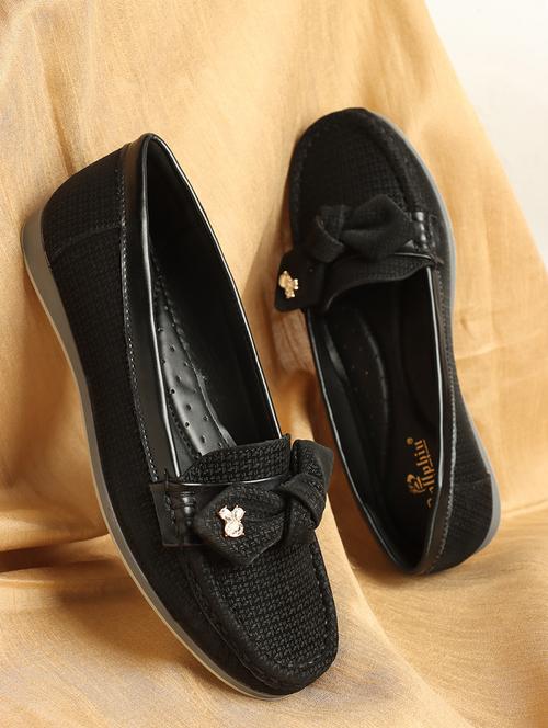 women black slip on loafers - 21717700 - Standard Image - 0