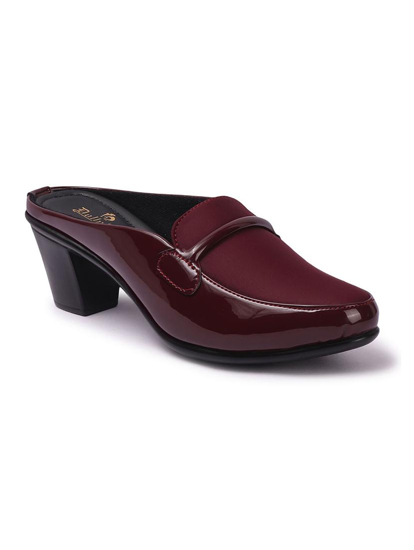 maroon slip on mule - 21717709 - Standard Image - 1