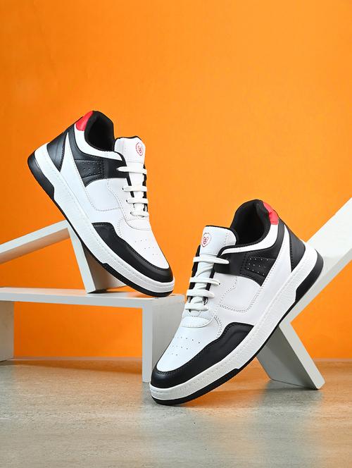 men white lace up sneakers - 21717808 -  Standard Image - 0