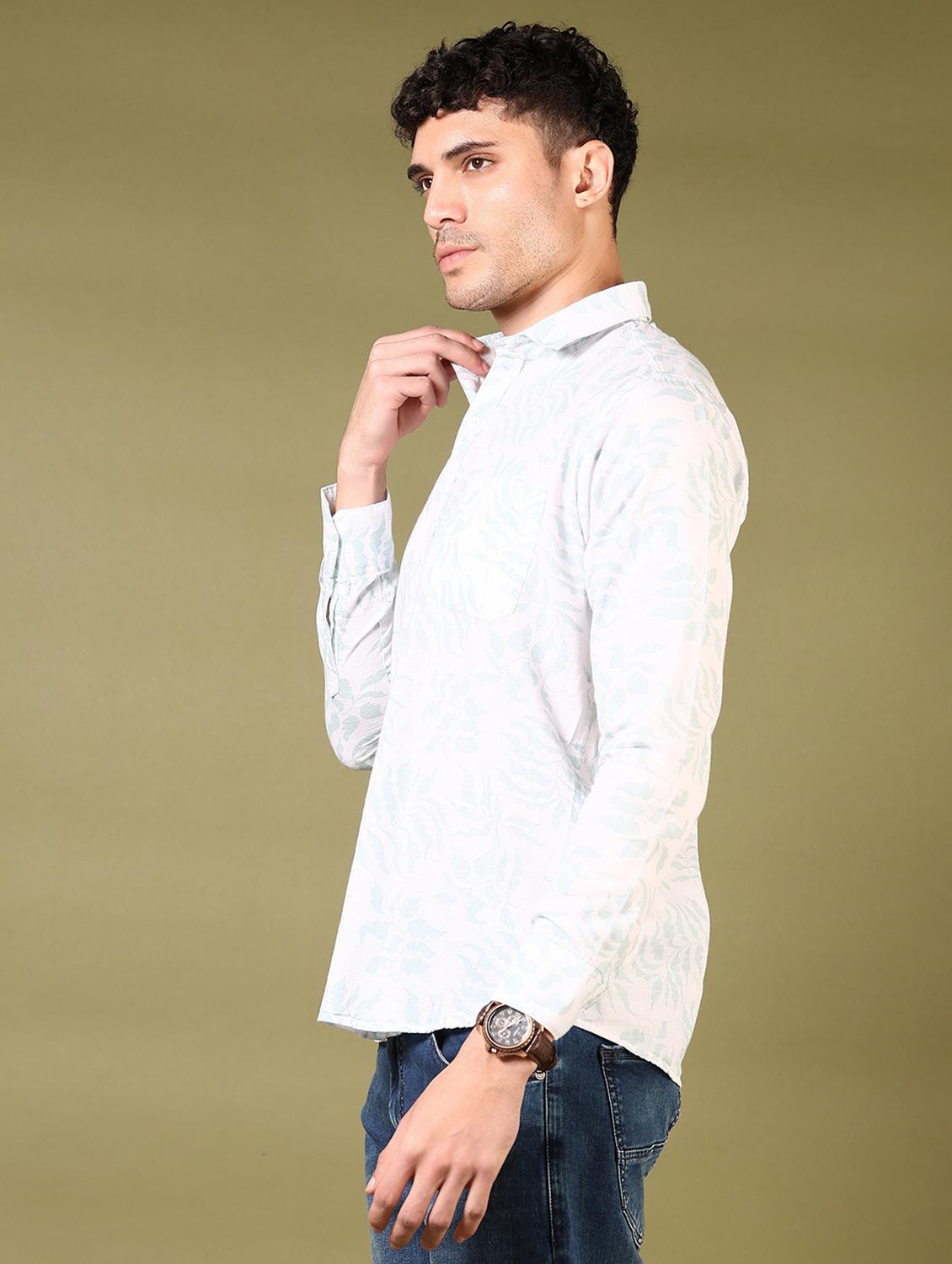 men printed long sleeve casual shirt - 21717868 - Standard Image - 1