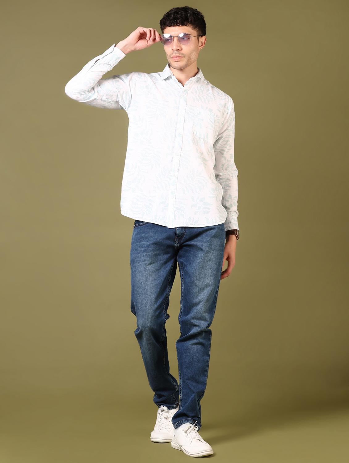 men printed long sleeve casual shirt - 21717868 - Standard Image - 4