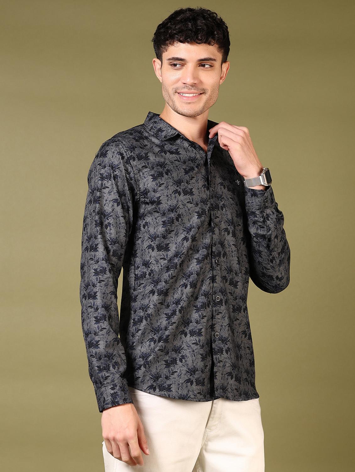 men printed long sleeve casual shirt - 21717879 - Standard Image - 1