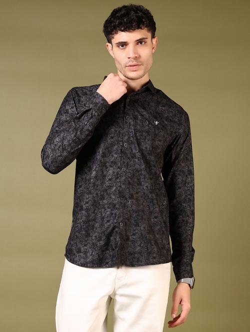 men printed long sleeve casual shirt - 21717880 -  Standard Image - 0