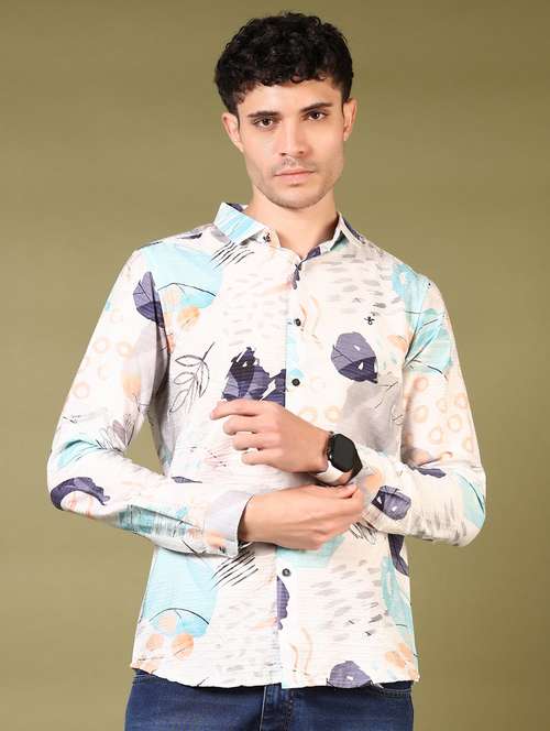 men printed long sleeve casual shirt - 21717884 -  Standard Image - 0