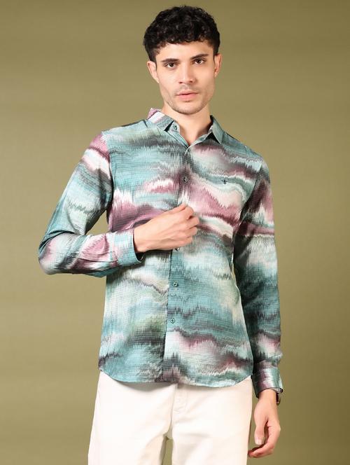 men printed long sleeve casual shirt - 21717888 - Standard Image - 0