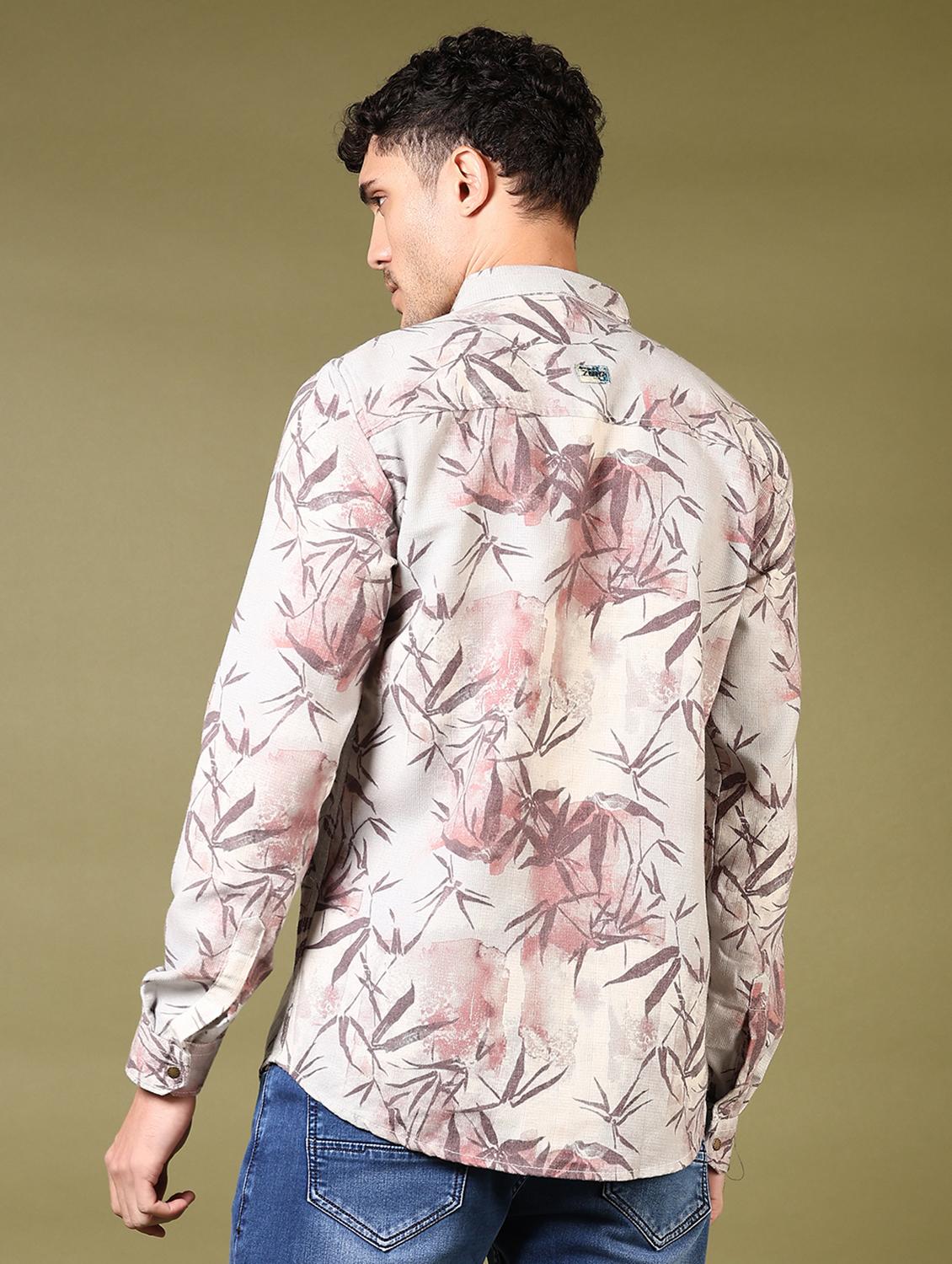 men printed long sleeve casual shirt - 21717890 - Standard Image - 4