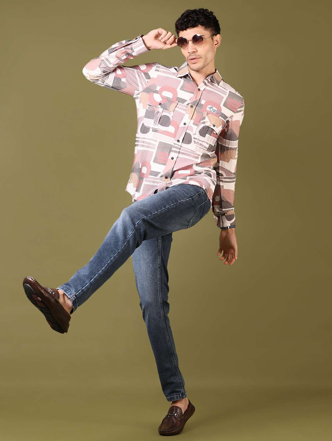 men printed long sleeve casual shirt - 21717898 -  Standard Image - 4