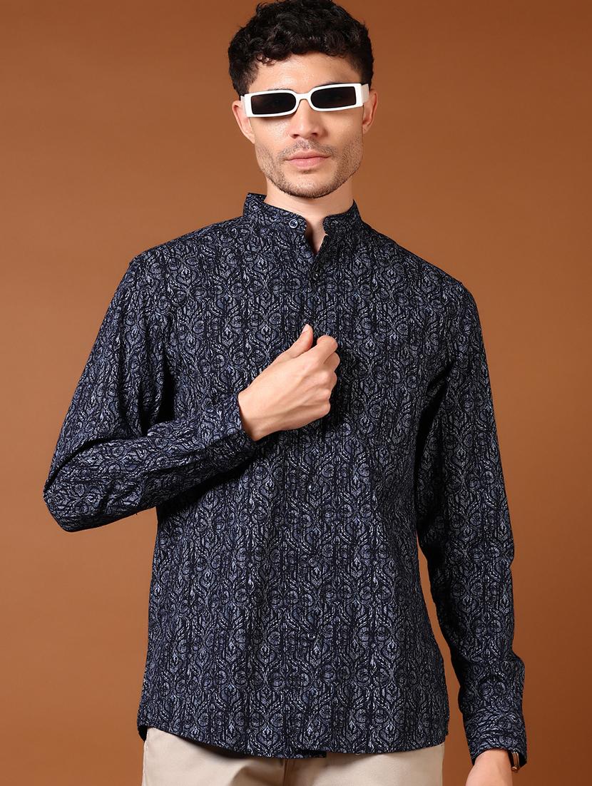 men printed long sleeve casual shirt - 21717936 -  Standard Image - 1