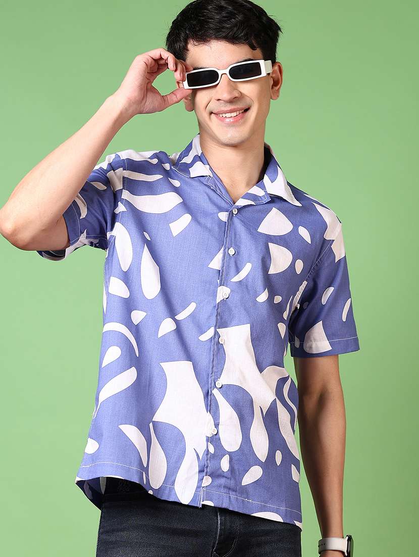 men short sleeves printed casual shirt - 21717938 -  Standard Image - 1